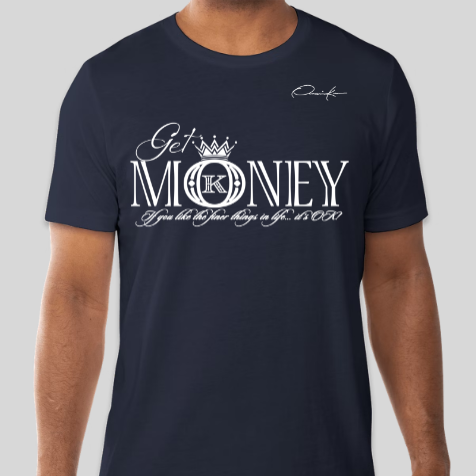 get money t-shirt navy blue