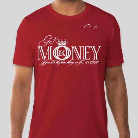 get money t-shirt red