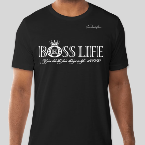 boss life shirt black