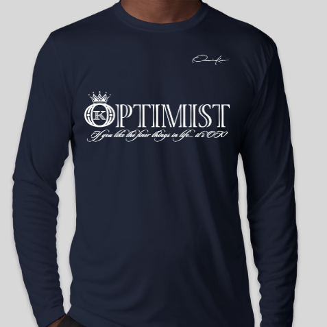 optimist shirt navy blue long sleeve