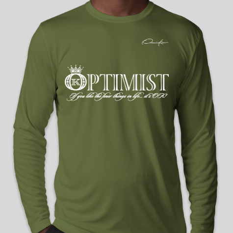 optimist shirt army green long sleeve
