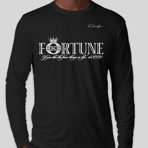 fortune t-shirt long sleeve black