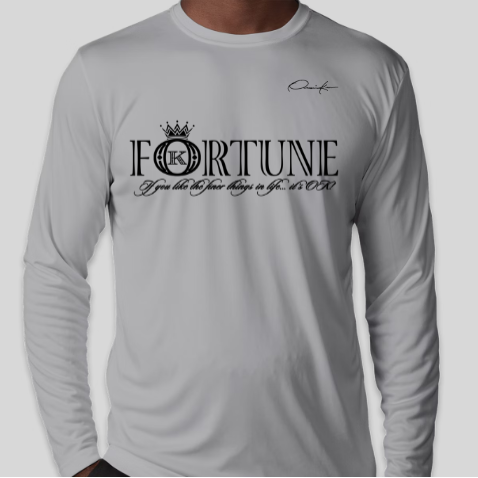 fortune t-shirt long sleeve gray