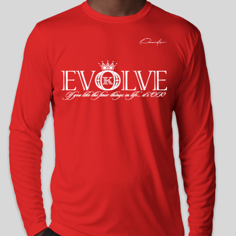 evolve t-shirt long sleeve red