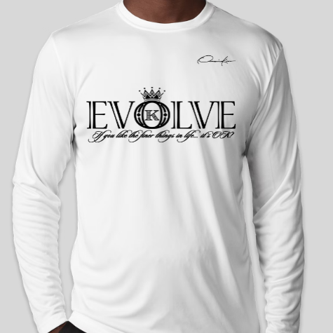 evolve t-shirt long sleeve white