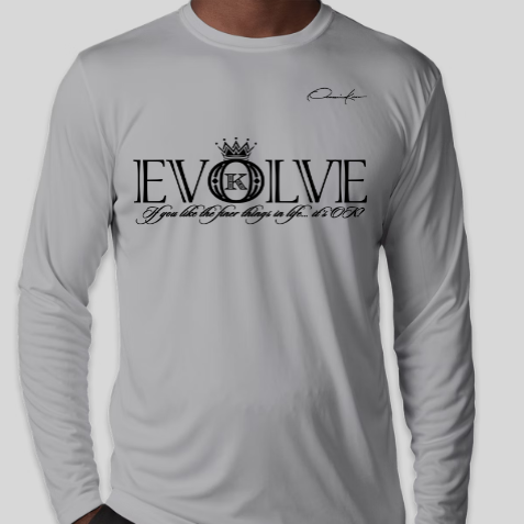 evolve t-shirt long sleeve gray