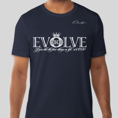 evolve t-shirt navy blue