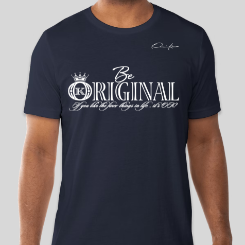navy blue be original t-shirt