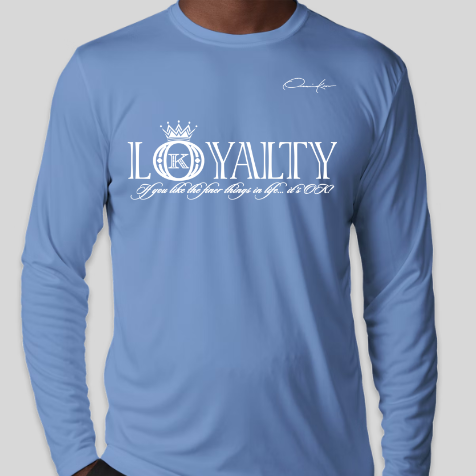 loyalty shirt long sleeve carolina blue