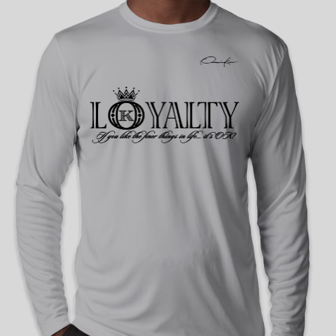 loyalty shirt long sleeve gray