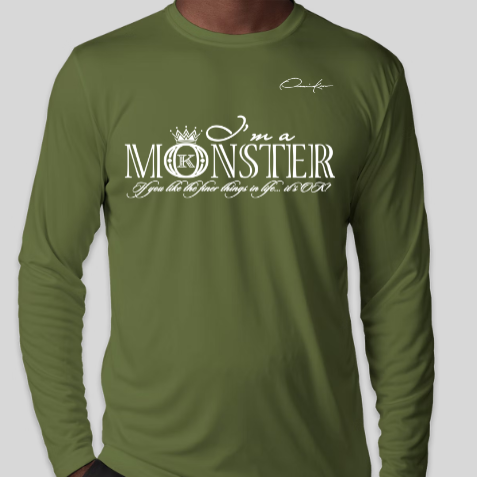 monster shirt long sleeve army