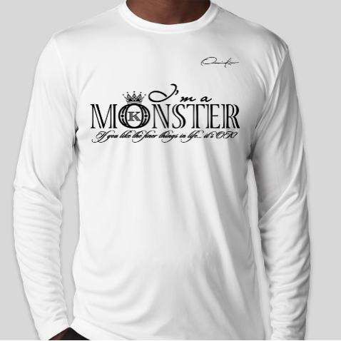 monster shirt long sleeve white