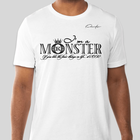 monster t-shirt white