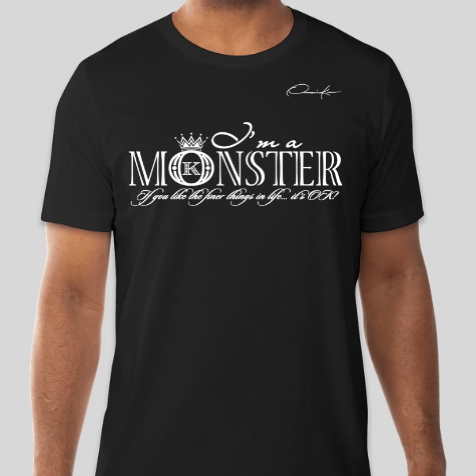 monster t-shirt black