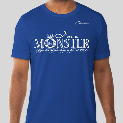 monster t-shirt royal blue