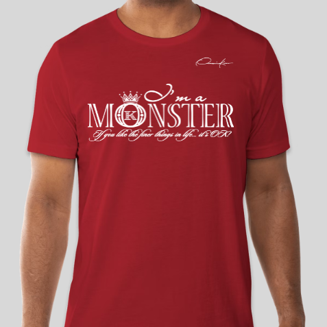 monster t-shirt red