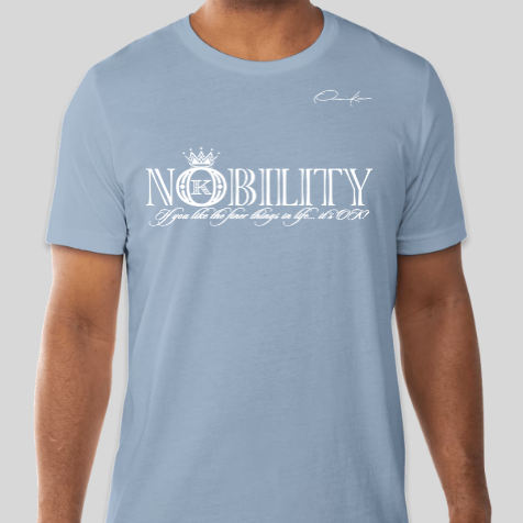 nobility t-shirt carolina blue