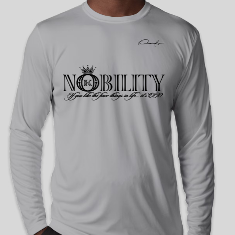 nobility shirt gray long sleeve