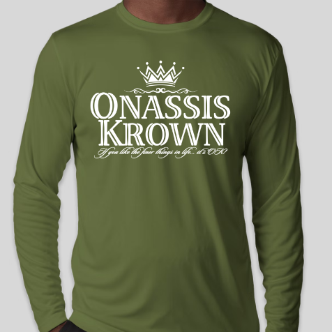 designer brand shirt army green long sleeve