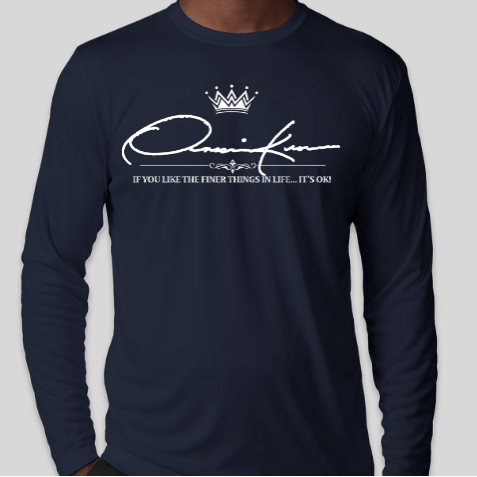 signature collection shirt navy blue long sleeve
