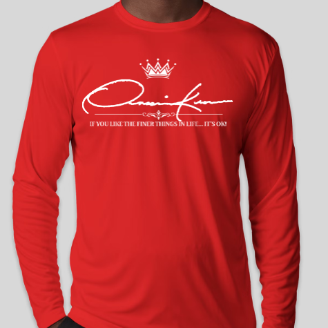 signature collection shirt red long sleeve