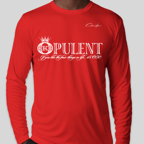 opulent shirt red long sleeve