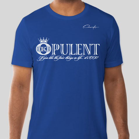 opulent t-shirt royal blue