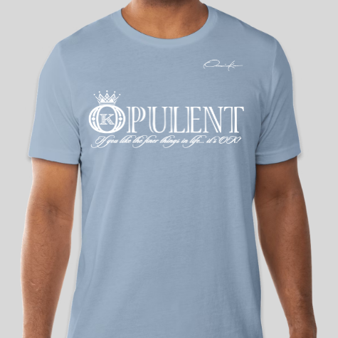opulent t-shirt carolina blue