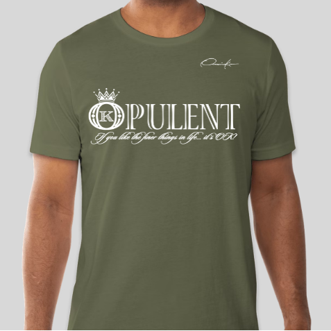 opulent t-shirt army green