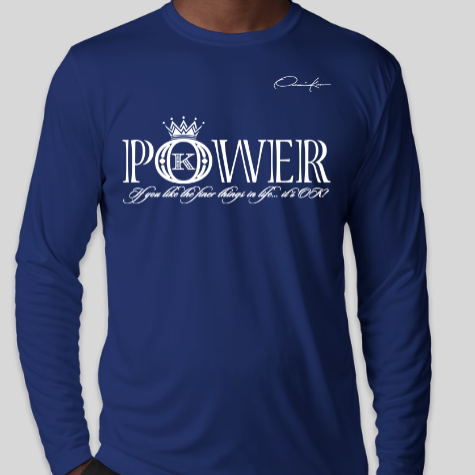 power shirt royal blue long sleeve