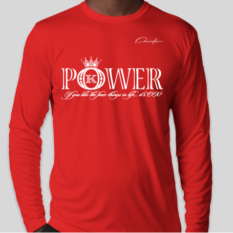 power shirt red long sleeve
