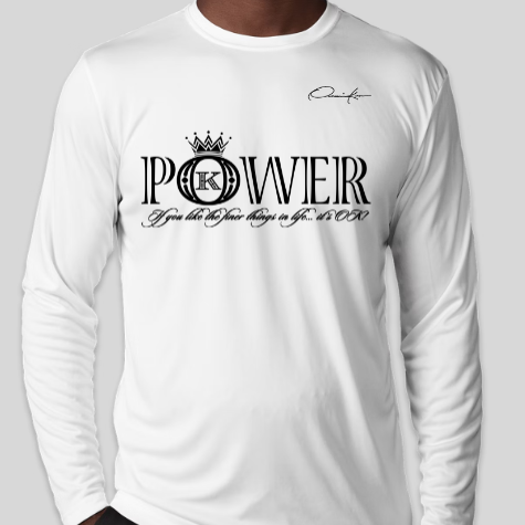 power shirt white long sleeve