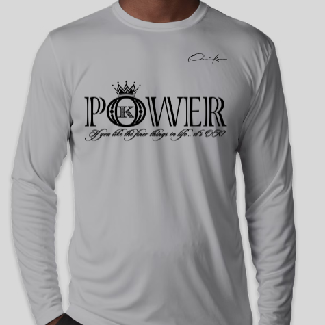 power shirt gray long sleeve