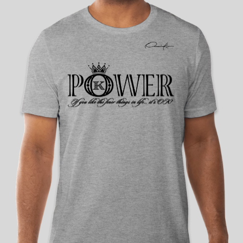 power t-shirt gray