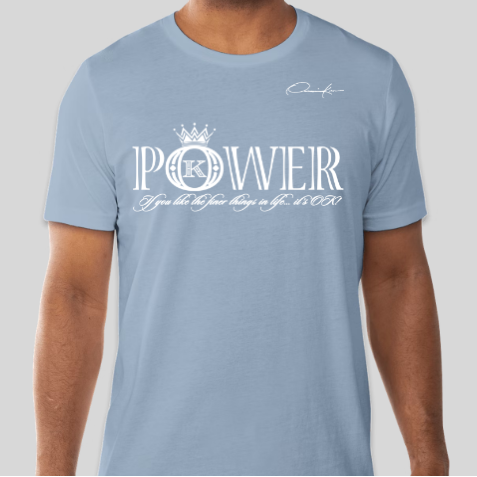 power t-shirt carolina blue