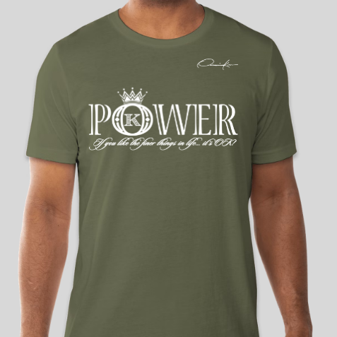 power t-shirt army green