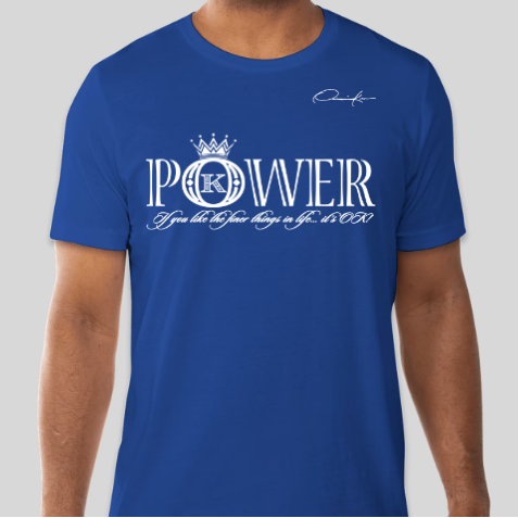 power t-shirt royal blue