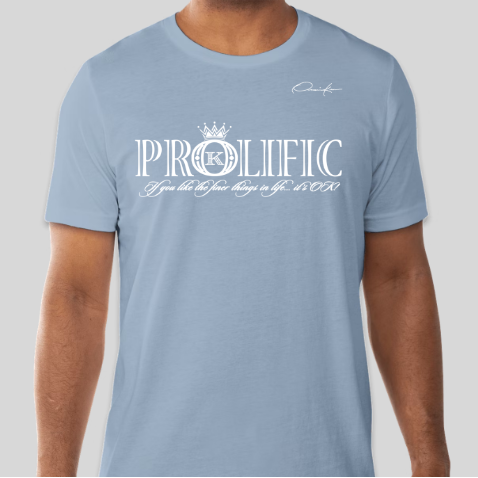 prolific t-shirt carolina blue