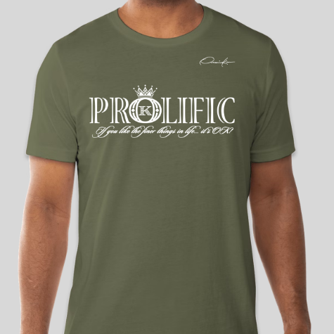 prolific t-shirt army green