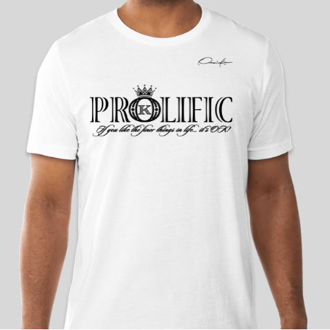 prolific t-shirt white