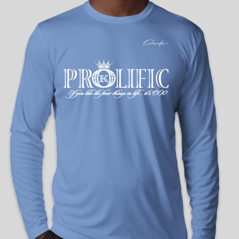prolific shirt carolina blue long sleeve