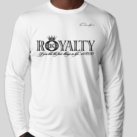royalty shirt white long sleeve