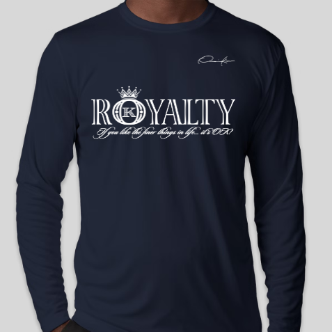 royalty shirt navy blue long sleeve
