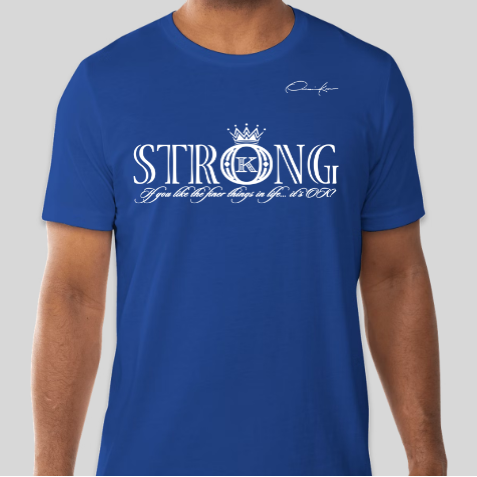 strong t-shirt royal blue