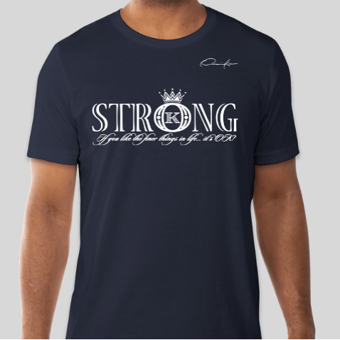 strong t-shirt navy blue