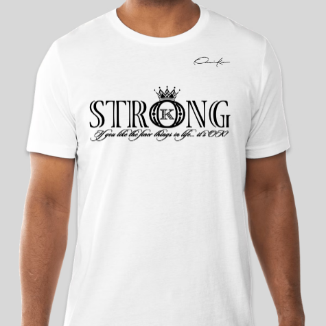 strong t-shirt white
