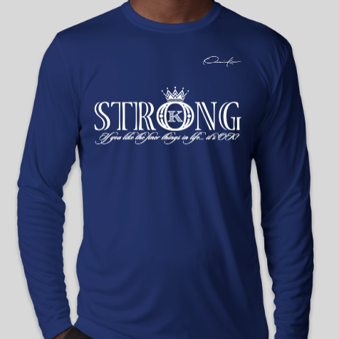 strong shirt royal blue long sleeve