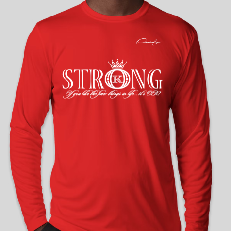 strong shirt red long sleeve