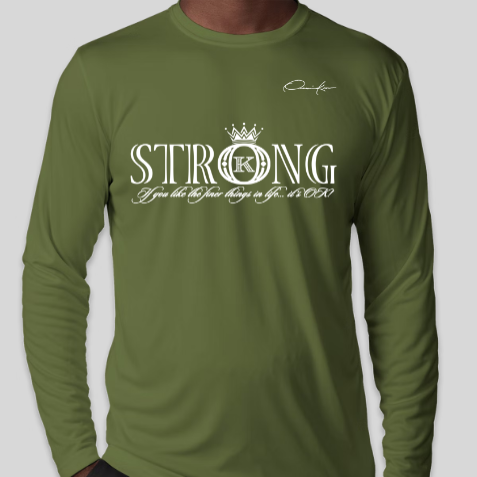 strong shirt army green long sleeve