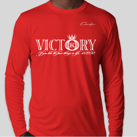 victory shirt red long sleeve